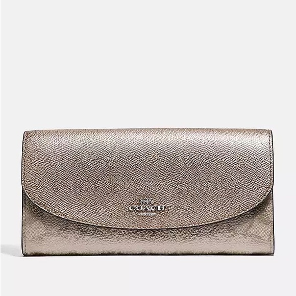 COACH Slim Envelope Wallet In Signature Canvas - Picture 1 of 4